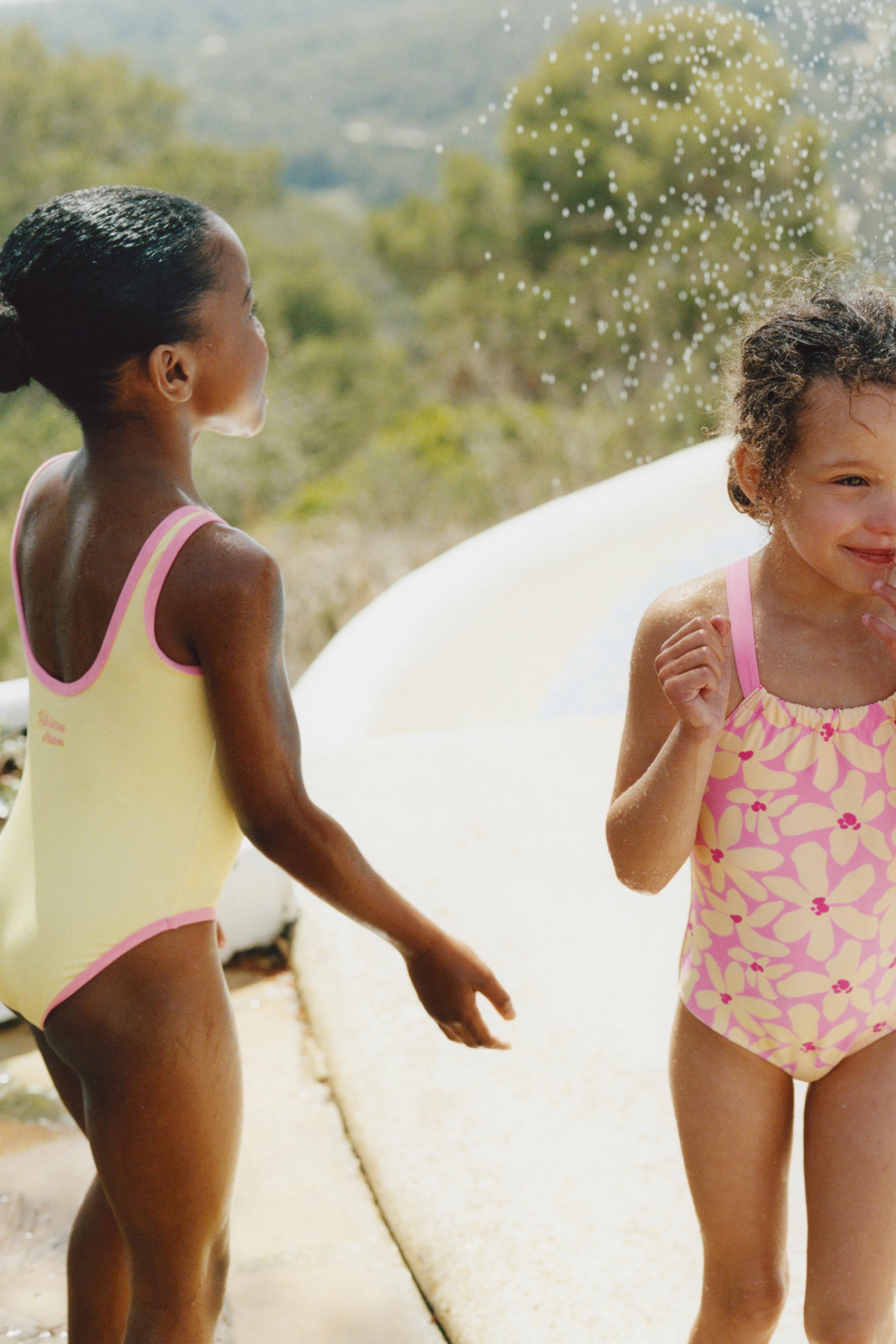 2-6 YEARS/ HIBISCUS FLOWER SWIMSUIT